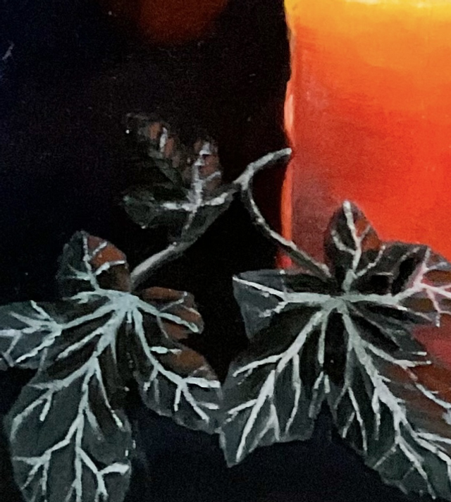 Original Painting Ivy Everlasting Candle
