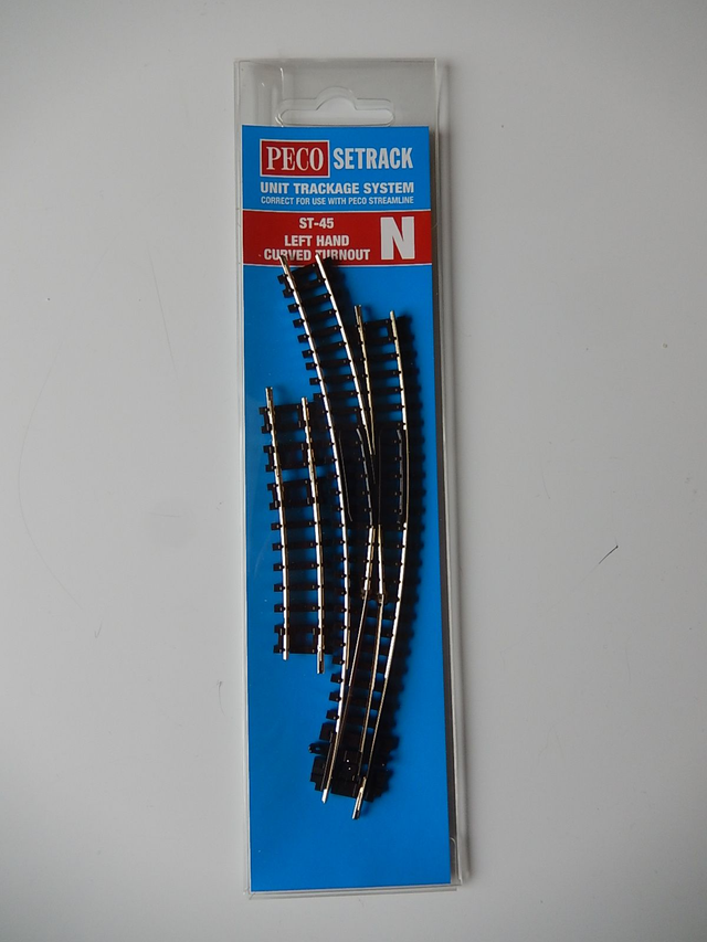 aiguillage courbe à gauche Peco ST-45 N