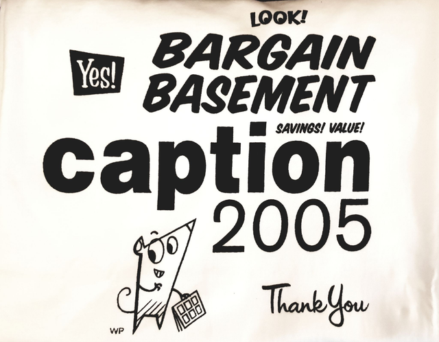 2005 "Bargain Basement Caption" Vintage Tshirt (small)