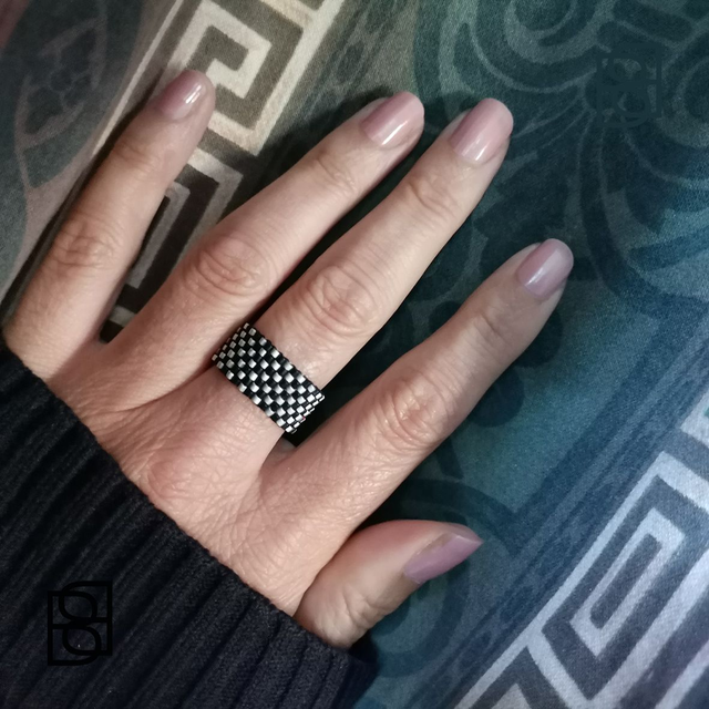 CHESS PATTERN ring