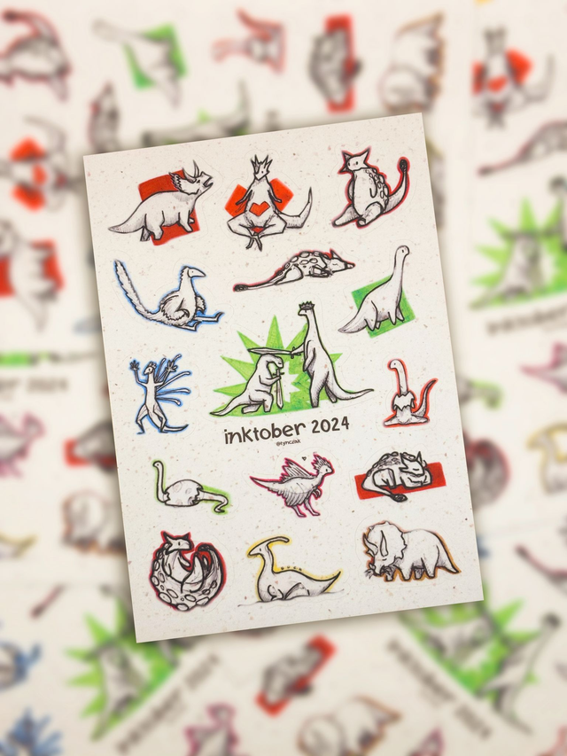 Arkusz naklejek "Inktober" 