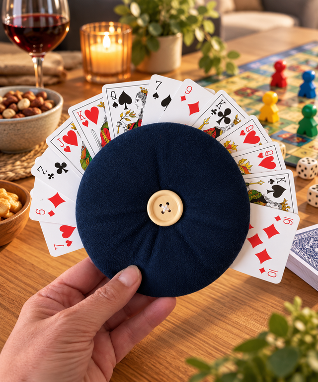 Porte carte de jeux couleur bleu marine 