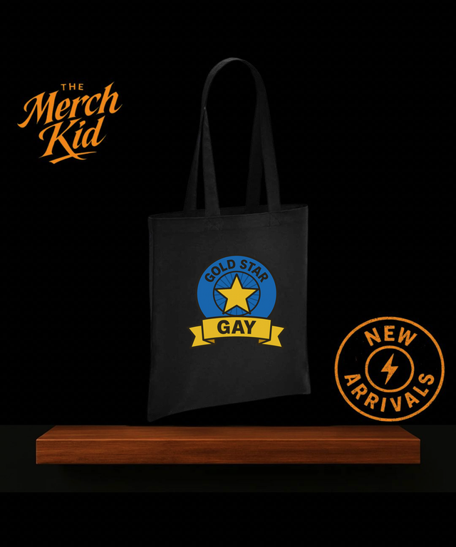 Gold Star Gay Tote Bag