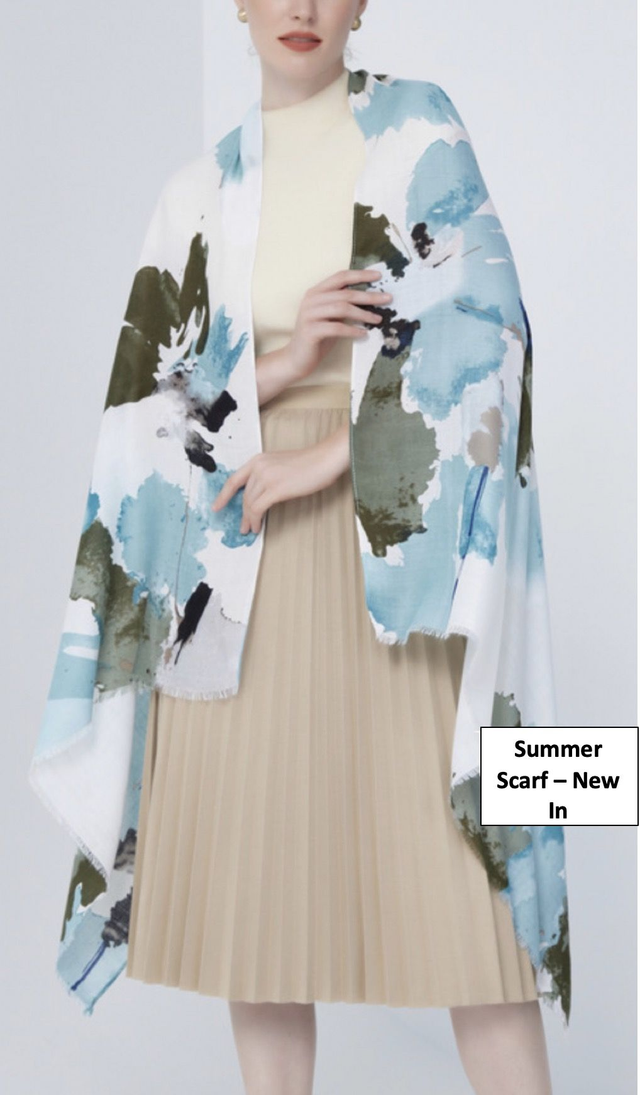 Scarf (Blue/Green/White)