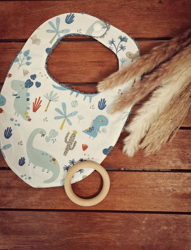 Bavoir bandana Dino Encre