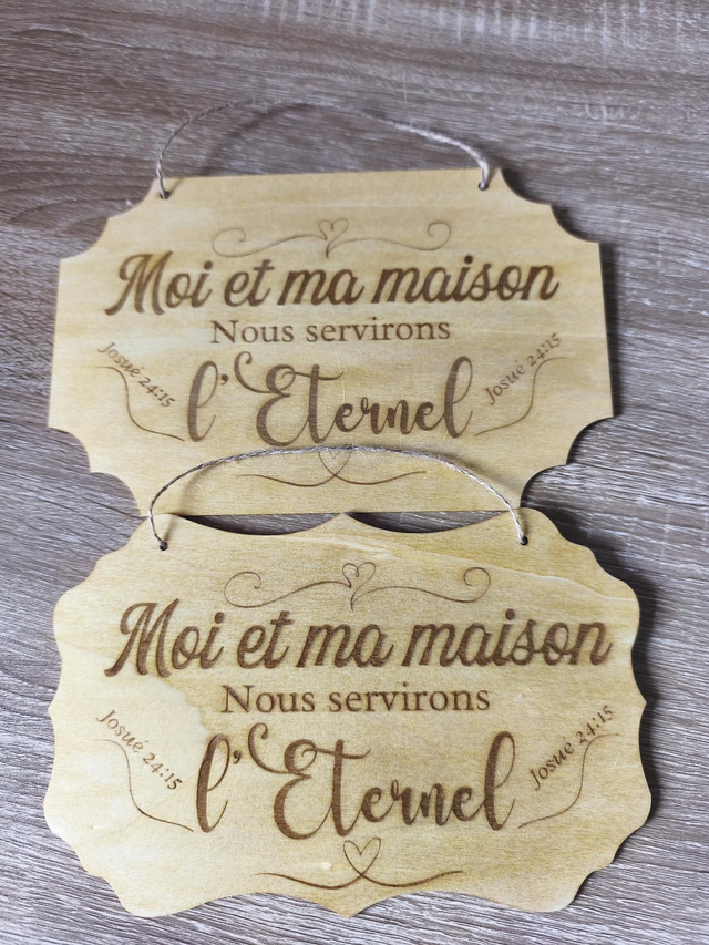 Plaque en bois “Moi et ma maison”