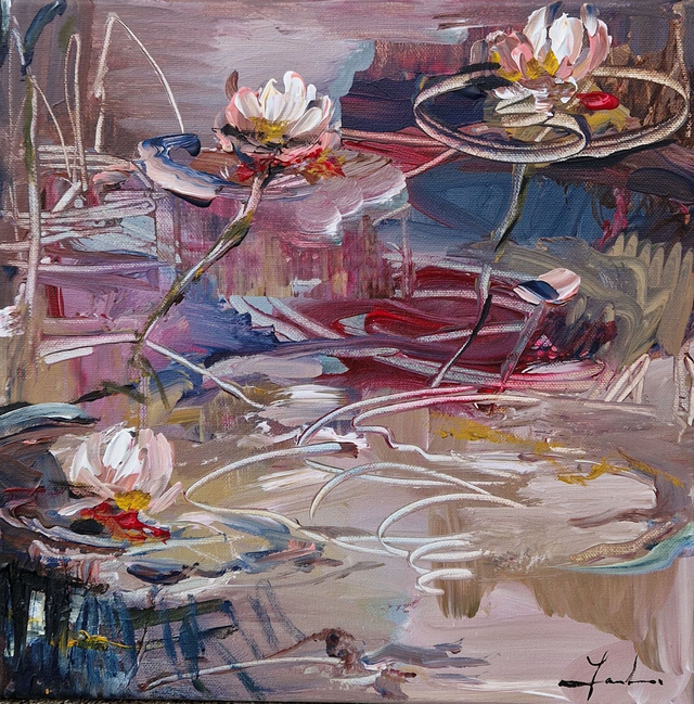 A little lily pond IV / 30x30cm
