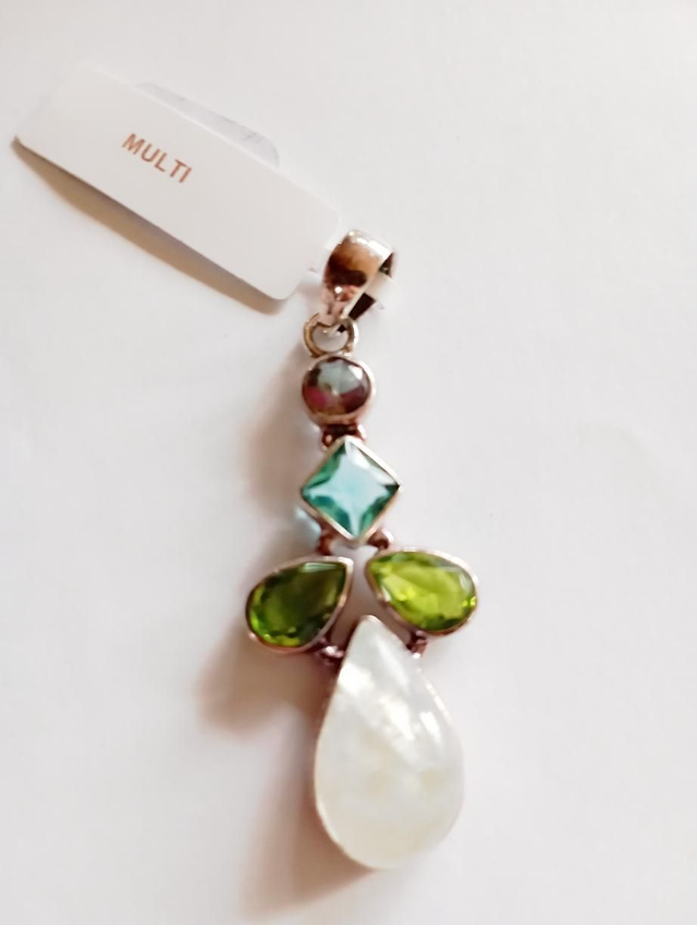 Pendentif argent pierre de lune 