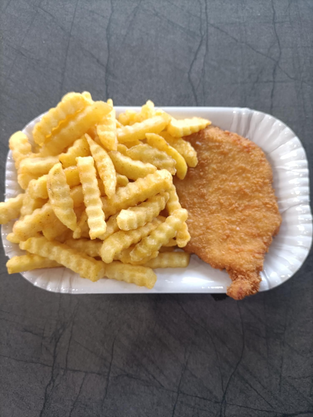 Knusperschnitz & Pommes