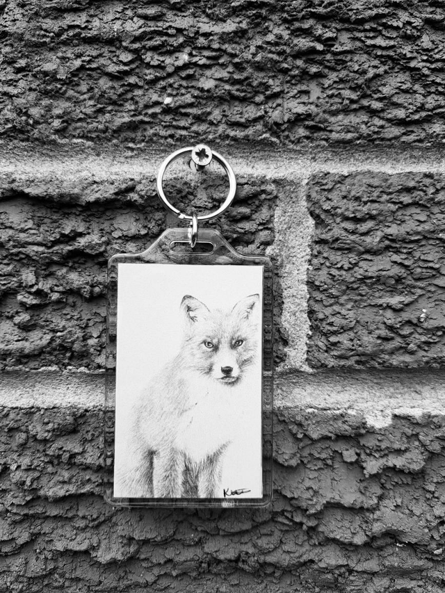 Standing Fox Keyring