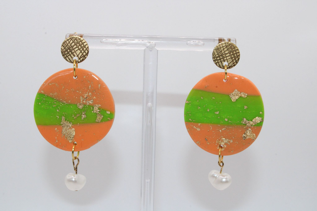 full moon︱green+orange 