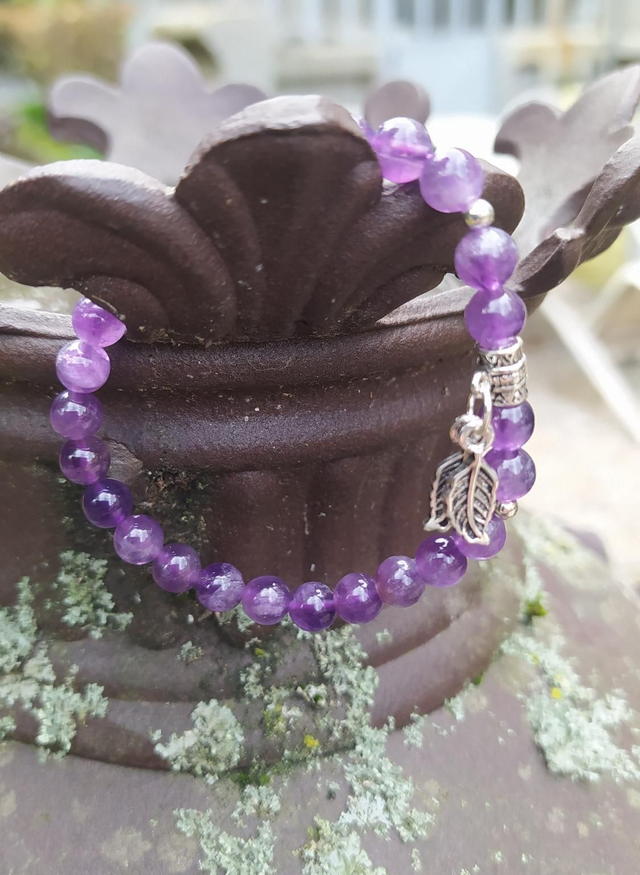 Bracelet Améthyste Et Argent