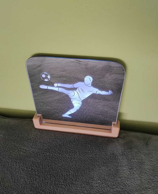 Miroir carré joueur de foot