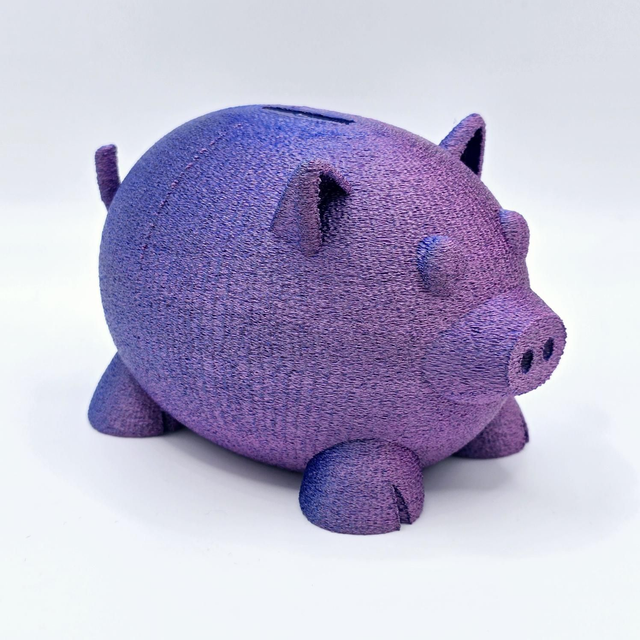 310. 3D Printed Metallic Piggy Bank