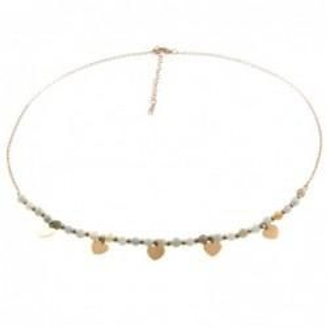 Collana donna con pietre naturali bijoux e charms a cuore