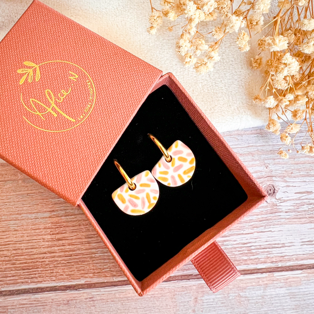 Boucles d’oreilles porcelaine