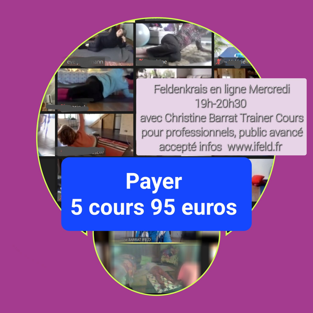 Pack de 5 cours virtuels Feldenkrais - niveau avancé- post-formation période 2025-2026