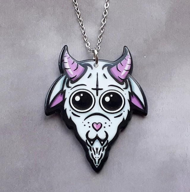 Pastel Goth Baphomet Necklace 