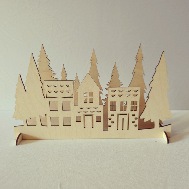 Scène Hameau dans la forêt