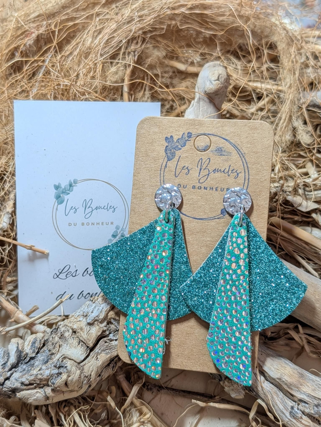 Boucles d'oreilles Georgia turquoise ge034