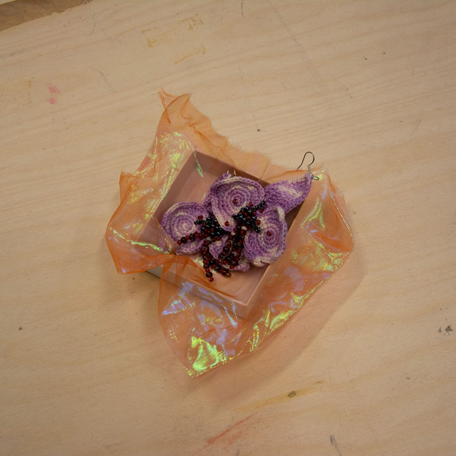 Moliidae Crochet Orchid Earrings (pair)