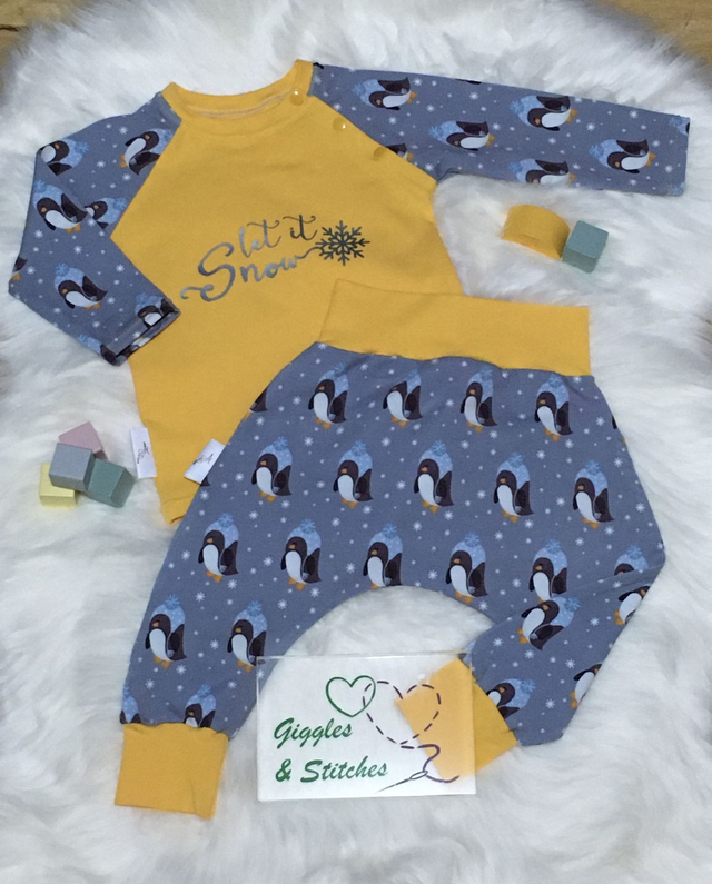 Penguins T-Shirt &amp; Harem Pants Set