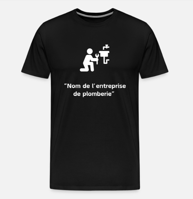 T-shirt personnalisable Plomberie