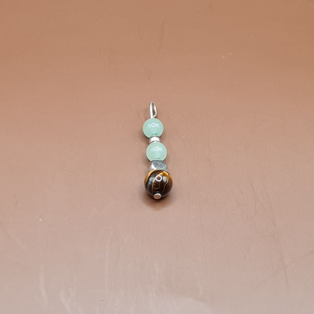 Pendentif Aventurine verte - oeil de tigre