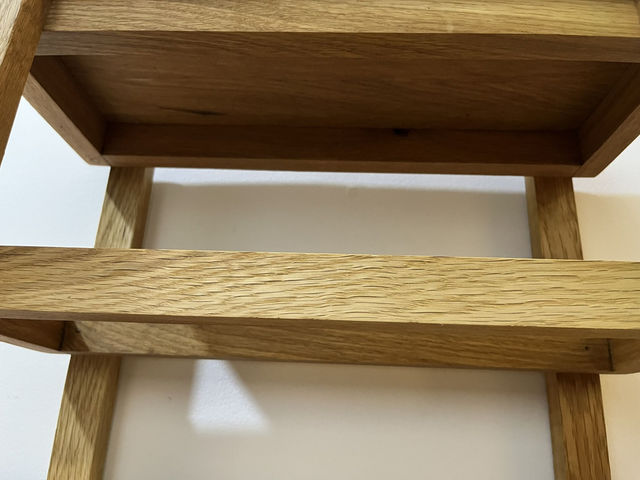 Oak shoemaker's stool, hand-made.