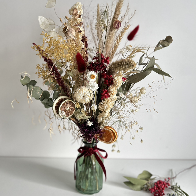 Festive arrangement in vase
