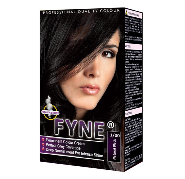 FYNE Permanent Hair Dye for Women -(Natural Black 1/00)