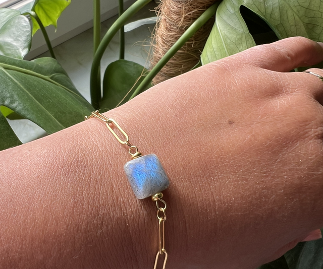 Bracelet en Labradorite – Protection Énergétique