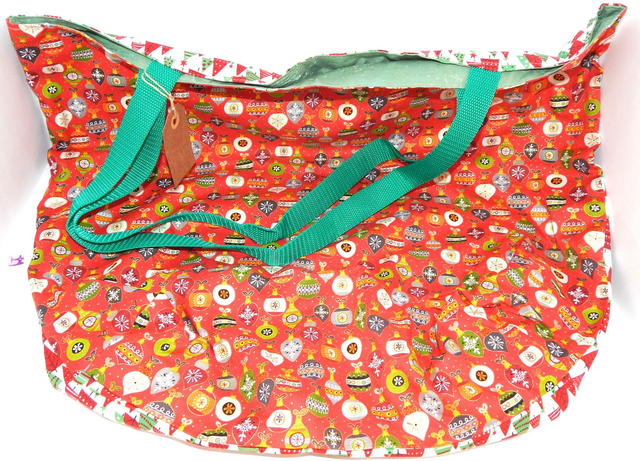 Christmas Shopping Bag Baubles and Christmas Trees