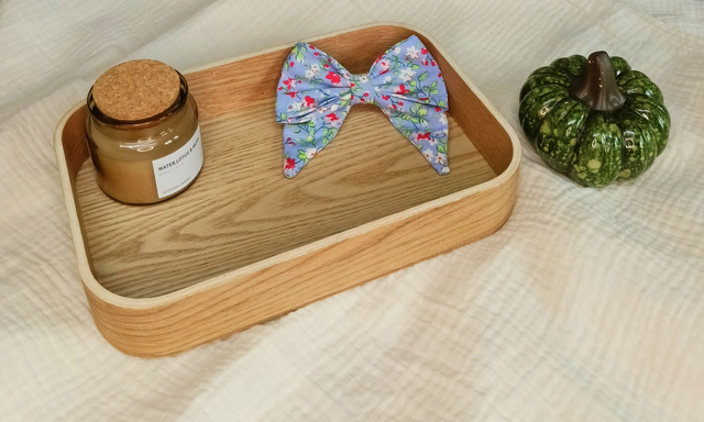 Nœud fleurs bleues L