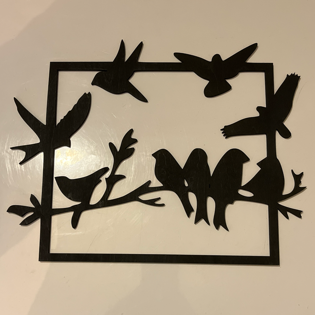 Cadre oiseaux branches 