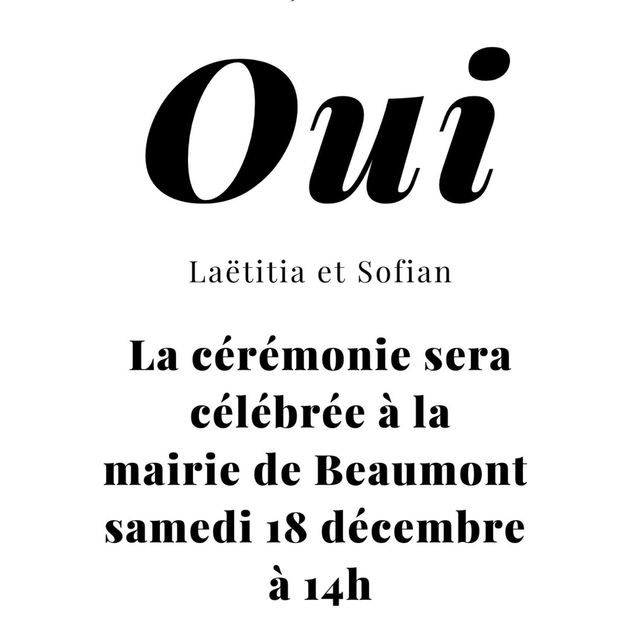 faire part de mariage