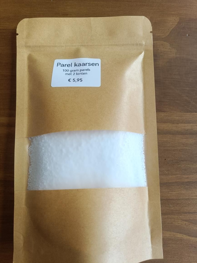 Parel kaarsen snow white