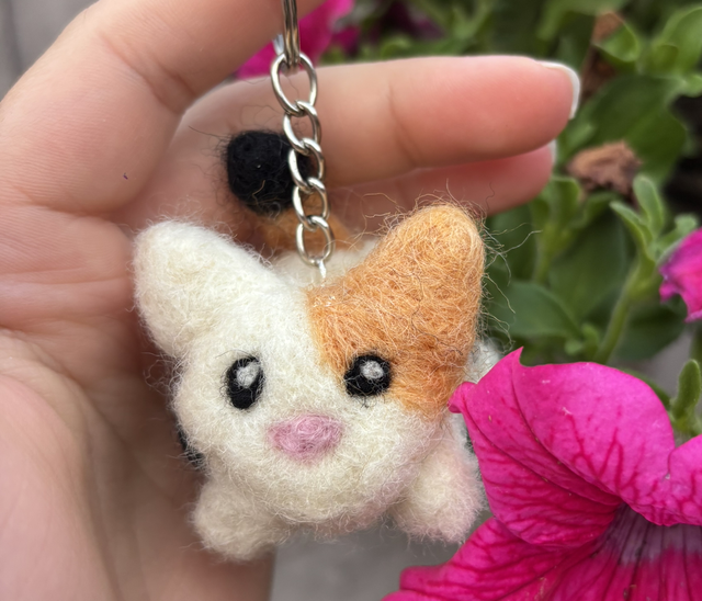 Tortoise shell cat Keyring