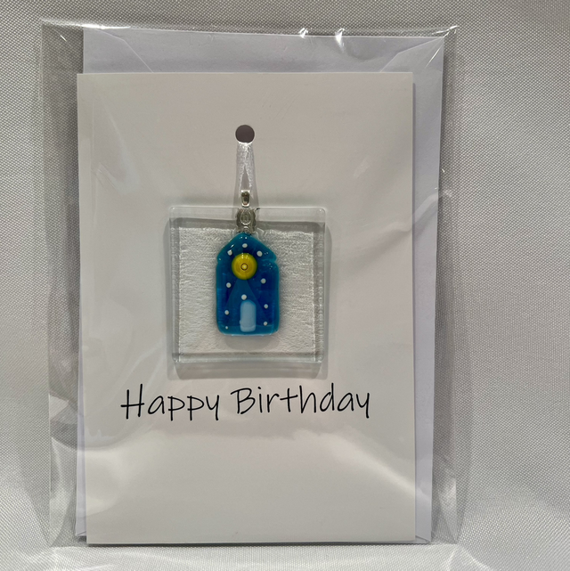 Beach Hut Birthday Card
