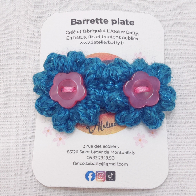 Barrette plate Jardin d'hiver