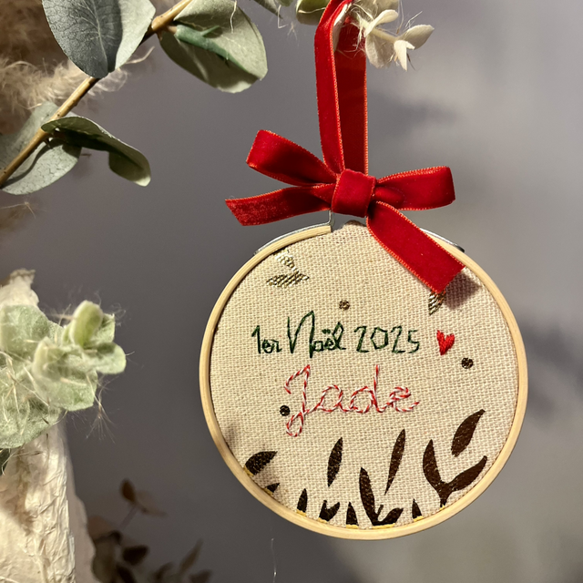 Suspension Noël sucre de Canne (tissu à choisir)