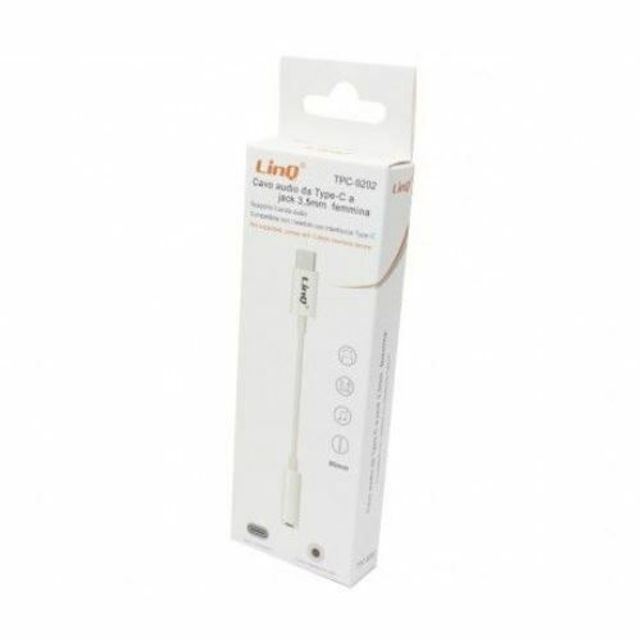 Cavo Adattatore Audio Tipo C Type C a Jack 3,5mm Femmina linq tpc-9202