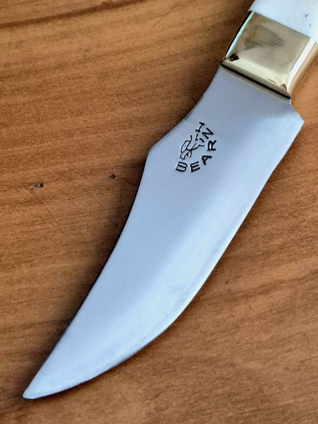 Faca Mineira 4 Pol Aço Inox 420c Osso Bovino Bainha