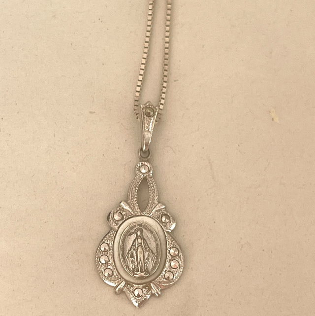 Madonna Medaillon  Sterling Silber 