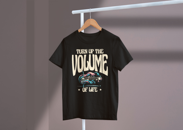 Turn Up The Volume Of Life Music Motivation Joyful Living. Erhöhen Sie die Lautstärke des Lebens, Musik, Motivation, Freude am Leben