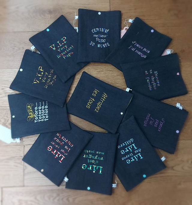 pochette à livre en Jeans