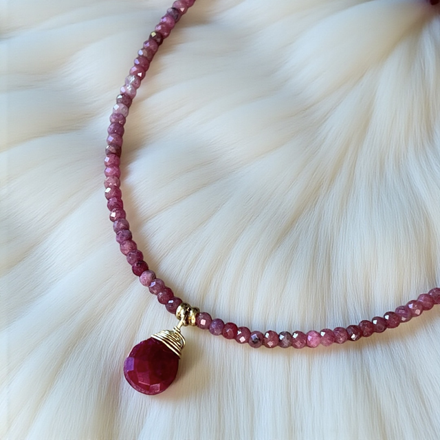 Collier Eclat de Rhodonite