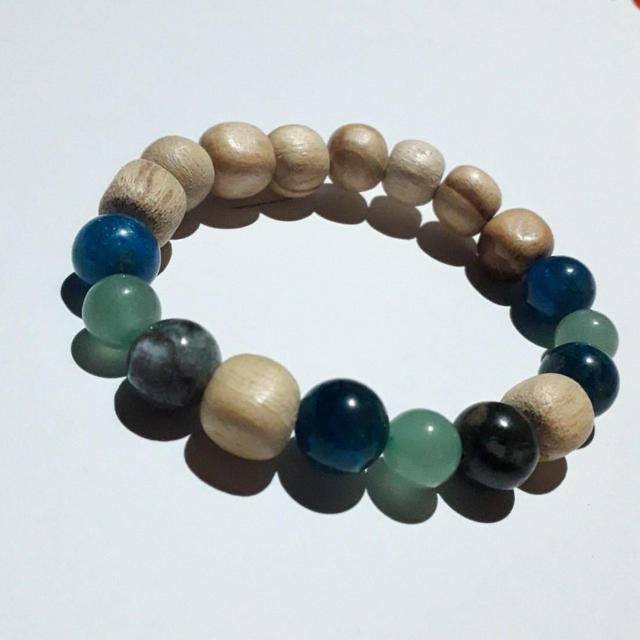 Aventurin-Apatit-Bloodstone Palo Santo Bracelet