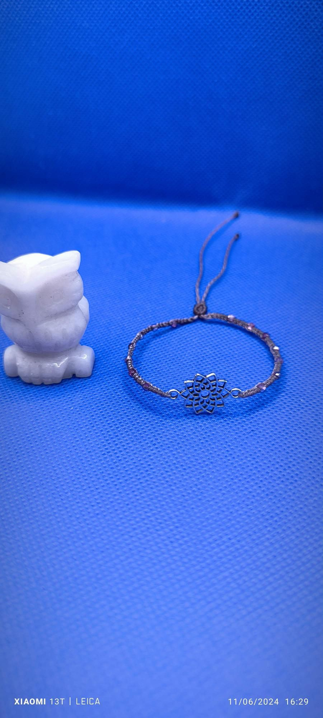 Bracelet rose pâle , perle rose 