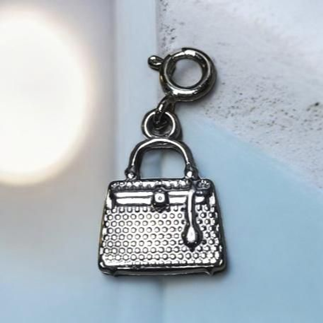 👜 Charm’s Sac en Acier Inoxydable – Breloque Bijou 10 mm Argenté